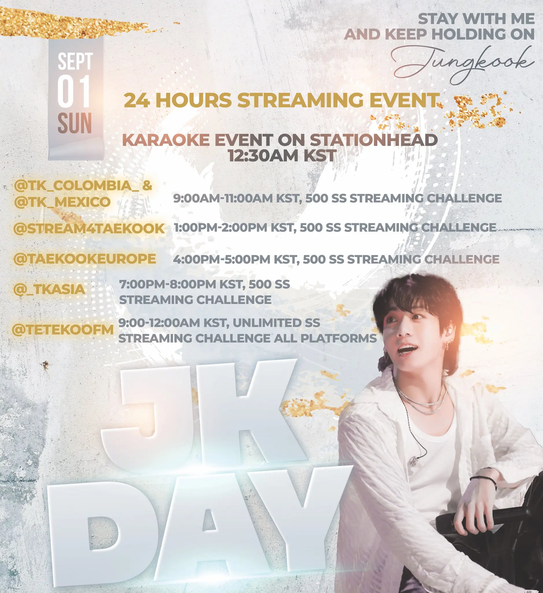 JK DAY - Stay with Me and Keep Holding On!