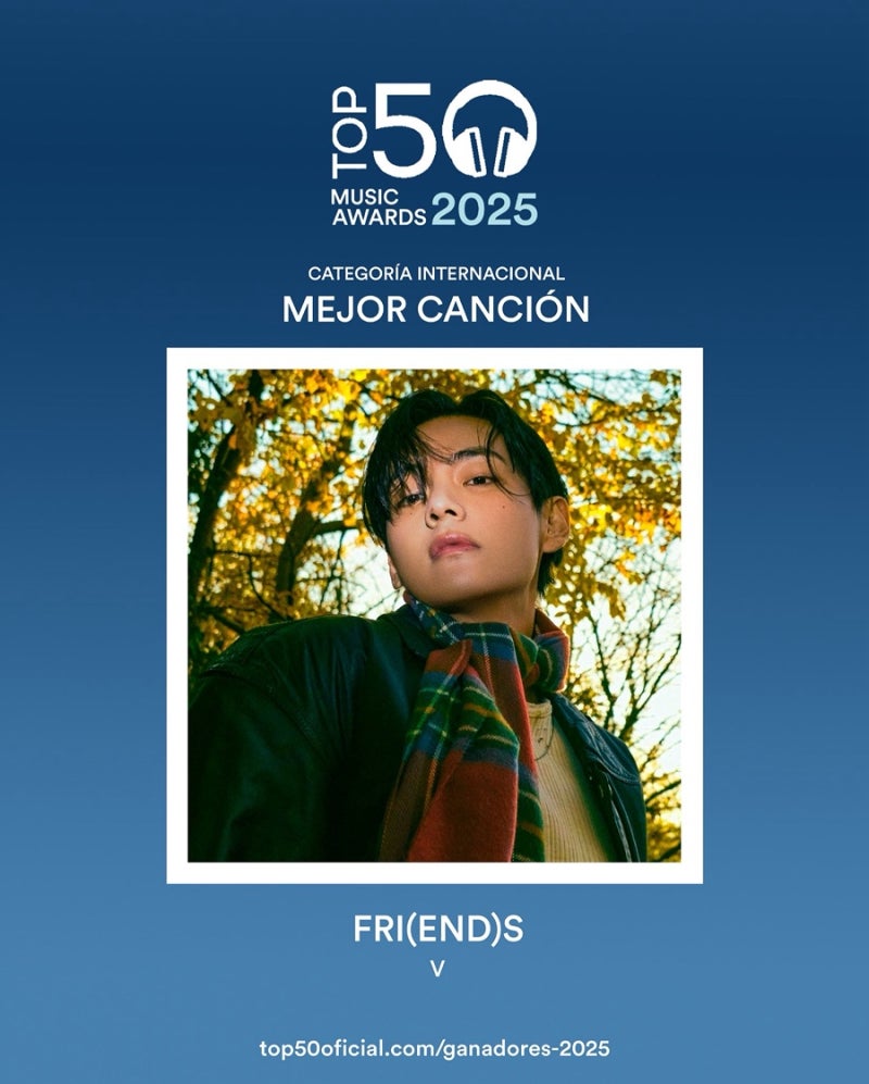 News image: Triple Crown for Taehyung at the 2025 Top 50 Music Awards!