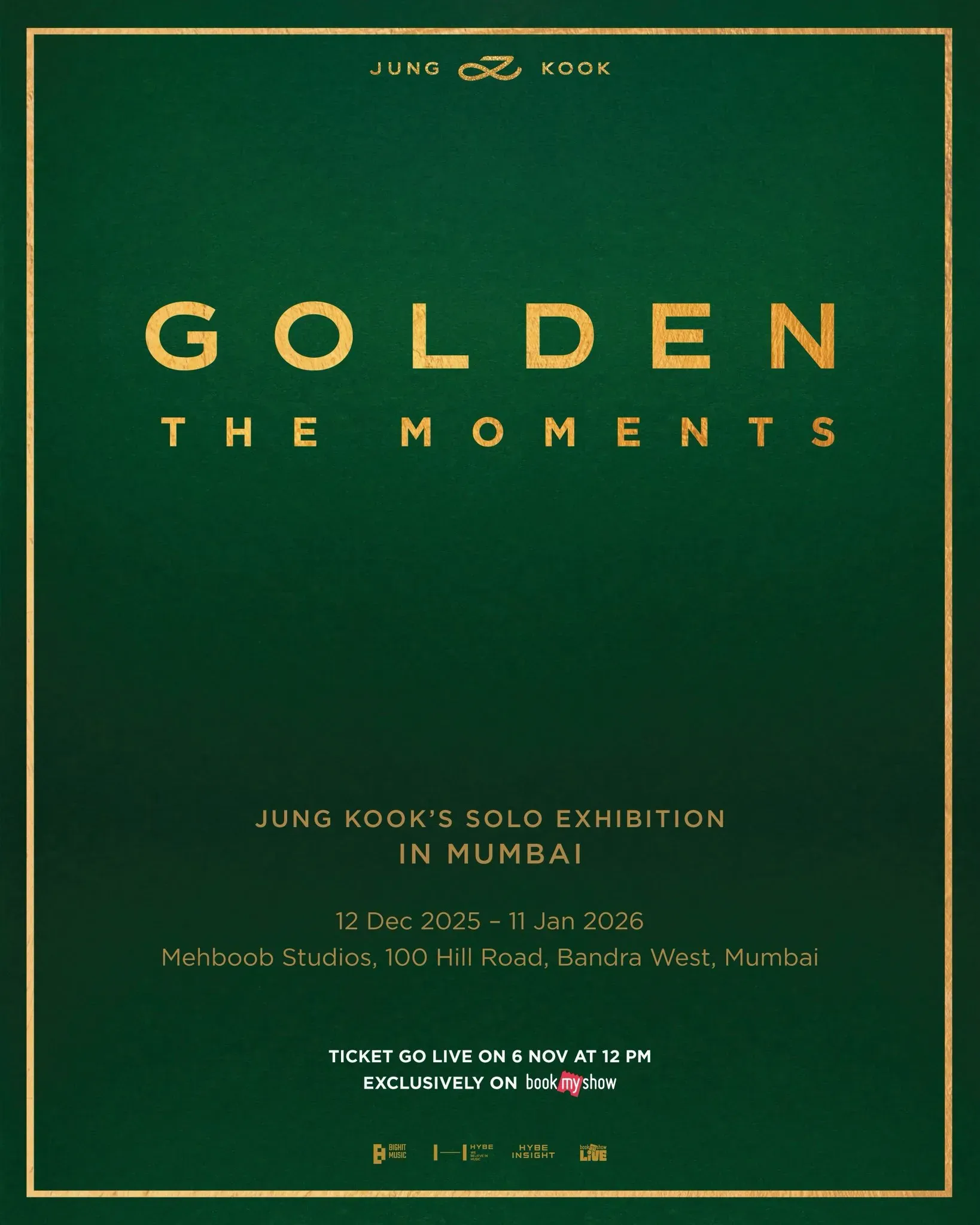 Jung Kook Exhibition "GOLDEN : The Moments" in Mumbai